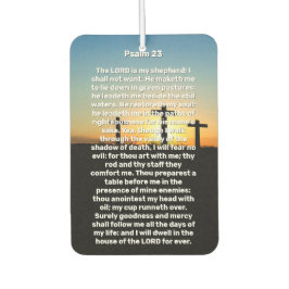 3つの十字詩編23日没メモリアル カーエアーフレッシュナー