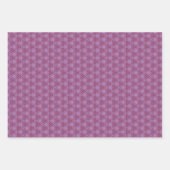 3つの印刷された紫の影のセット ラッピングペーパーシート (正面2)