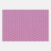 3つの印刷された紫の影のセット ラッピングペーパーシート (正面)