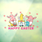 3つの可愛いイースターバニー格言とウサギの耳 ウィンドウサイン (シート3)