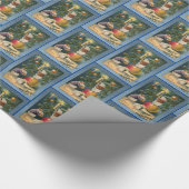 3つの可愛いネズミ飾ザツリークリスマス ラッピングペーパー (角)