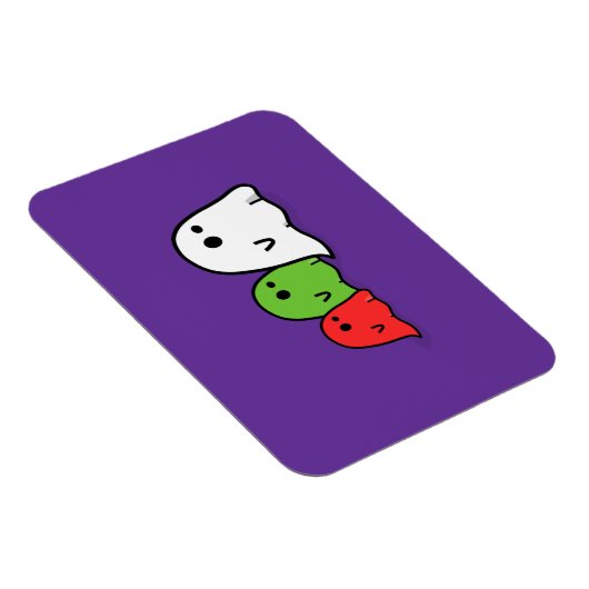 3つの可愛い幽霊ハロウィンプレミアムフレキシマグネット マグネット (右側)