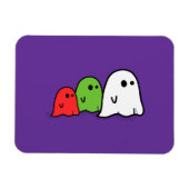 3つの可愛い幽霊ハロウィンプレミアムフレキシマグネット マグネット (横)