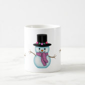 3つの可愛い雪だるまクリスマスマグ コーヒーマグカップ (中央)