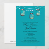 3つの吊るされたメイソンジャー - 婚約パーティー 招待状 (正面/裏面)