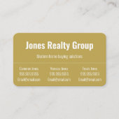 3つの名前QRコードロゴ |ミニマルな名刺 名刺 (正面)