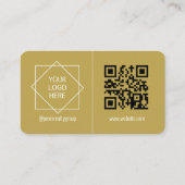 3つの名前QRコードロゴ |ミニマルな名刺 名刺 (裏面)