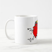3つの吹幽霊たち（赤） コーヒーマグカップ (左)