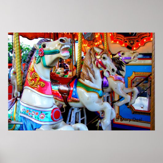 3つの回転木馬ポニー ポスター (正面)