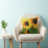 3つの多彩で黄色いヒマワリ クッション (椅子)