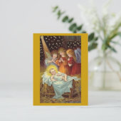 3つの天使とベビーイエス金ゴールド シーズンポストカード (スタンド正面)