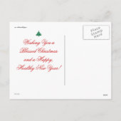 3つの天使とベビーイエス金ゴールド シーズンポストカード (裏面)