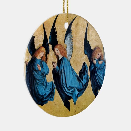 3つの天使の青のサファイア セラミックオーナメント (右)