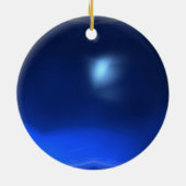 3つの天使の青のサファイア セラミックオーナメント (裏面)