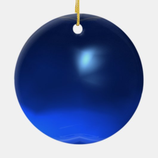 3つの天使の青のサファイア セラミックオーナメント (裏面)