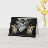 3つの天使 カード (黄色い花)