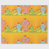 3つの奇妙な生き物の包装紙 ラッピングペーパー (フラット)