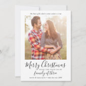 3つの妊娠写真のミニマル家族 シーズンカード (正面)