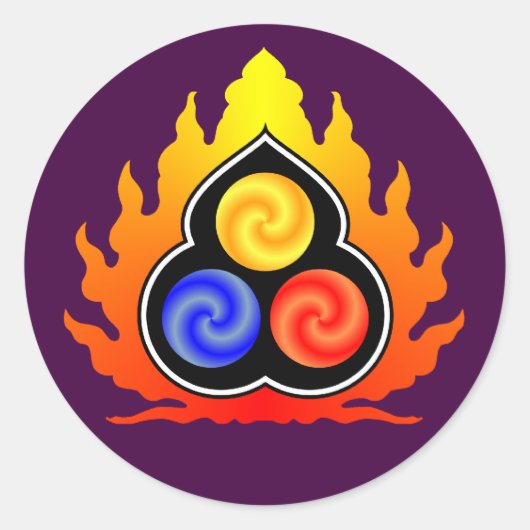 3つの宝石 – 道教/タオテチン/ラオテズ ラウンドシール (正面)