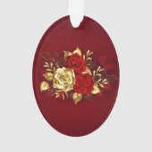 3つの宝飾ローズ オーナメント (裏面)