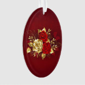 3つの宝飾ローズ オーナメント (正面)
