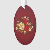 3つの宝飾ローズ オーナメント (正面)