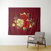 3つの宝飾ローズ タペストリー (インサイチュ(横))