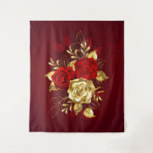 3つの宝飾ローズ タペストリー (正面)