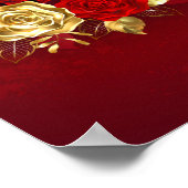 3つの宝飾ローズ ポスター (角)