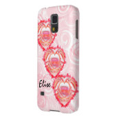 3つの対角線スタックハートカスタム Case-Mate iPhoneケース (裏面左)