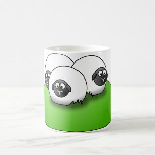 3つの小さいヒツジのマグ コーヒーマグカップ