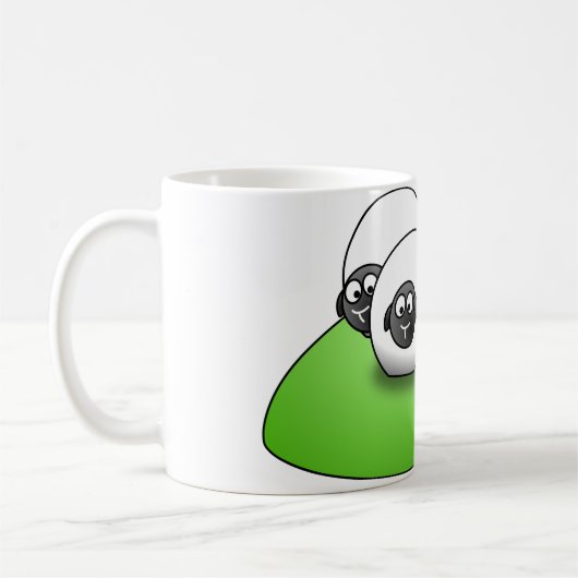 3つの小さいヒツジのマグ コーヒーマグカップ (左)