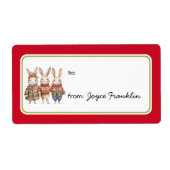 3つの小さなうさぎカスタムはギフトラベルから ラベル (正面)