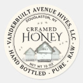 3つの小さなじんまクリームはちみつハンドボトル生 ラウンドシール (正面)