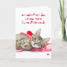 3つの小さな単語はKitten Valentine シーズンカード