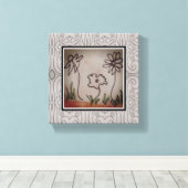 3つの小さな花サンテルモ キャンバスプリント (インサイチュ (ウッドフロア))