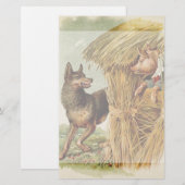 3つの小さな豚の大きな悪い狼、ヴィンテージ童話 (正面/裏面)