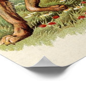 3つの小さな豚の大きな悪い狼、ヴィンテージ童話 ポスター (角)