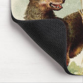 3つの小さな豚の大きな悪い狼、ヴィンテージ童話 マウスパッド (コーナー)