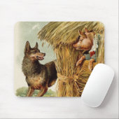 3つの小さな豚の大きな悪い狼、ヴィンテージ童話 マウスパッド (マウス)