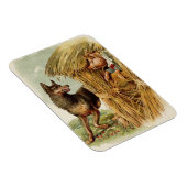 3つの小さな豚の大きな悪い狼、ヴィンテージ童話 マグネット (右側)