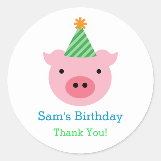 3つの小さな豚の好意ステッカー ラウンドシール (正面)