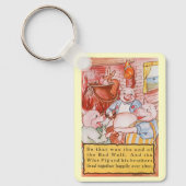3つの小さな豚料理ウルフ、ヴィンテージ童話 キーホルダー (正面)