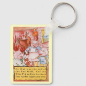 3つの小さな豚料理ウルフ、ヴィンテージ童話 キーホルダー (裏面)