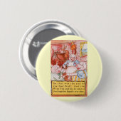 3つの小さな豚料理ウルフ、ヴィンテージ童話 缶バッジ (正面&裏面)