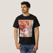 3つの小さな豚料理ウルフ、ヴィンテージ童話 Tシャツ (正面フル)