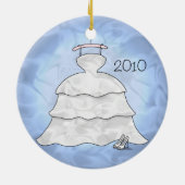 「3つの層タフタ」のオーナメント セラミックオーナメント (裏面)