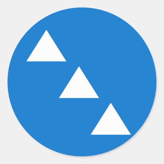 3つの山のポピュレースバッジのバーロニー ラウンドシール (正面)