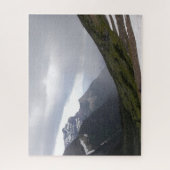 3つの山の嵐の雲の風光明媚な写真 ジグソーパズル (縦)