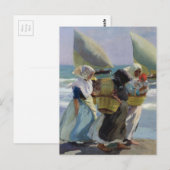 3つの帆-ホアキンSorolla ポストカード (正面/裏面)